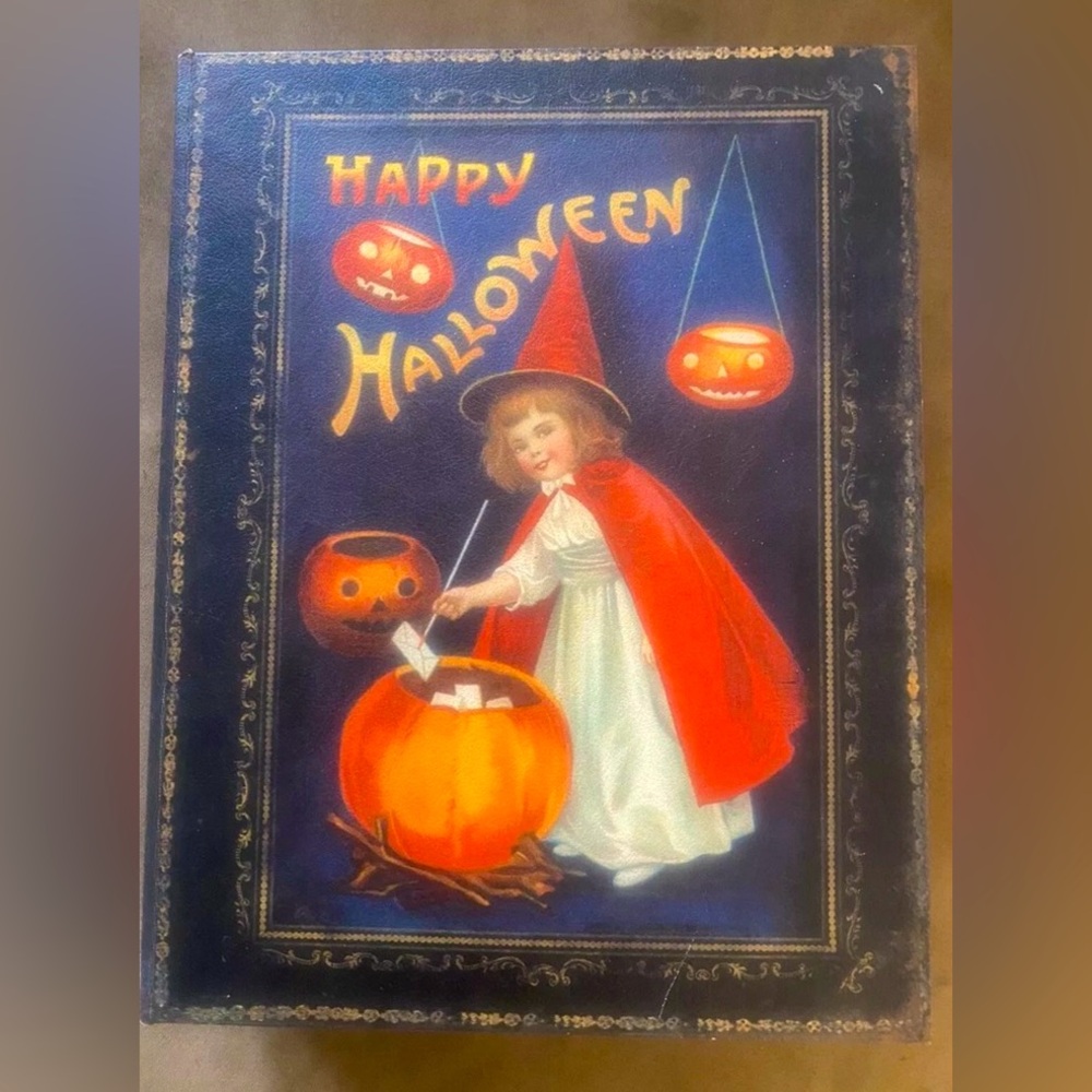 HUGE Vintage Inspired Halloween Display Book with Bath & Body Spooky Hallowee…